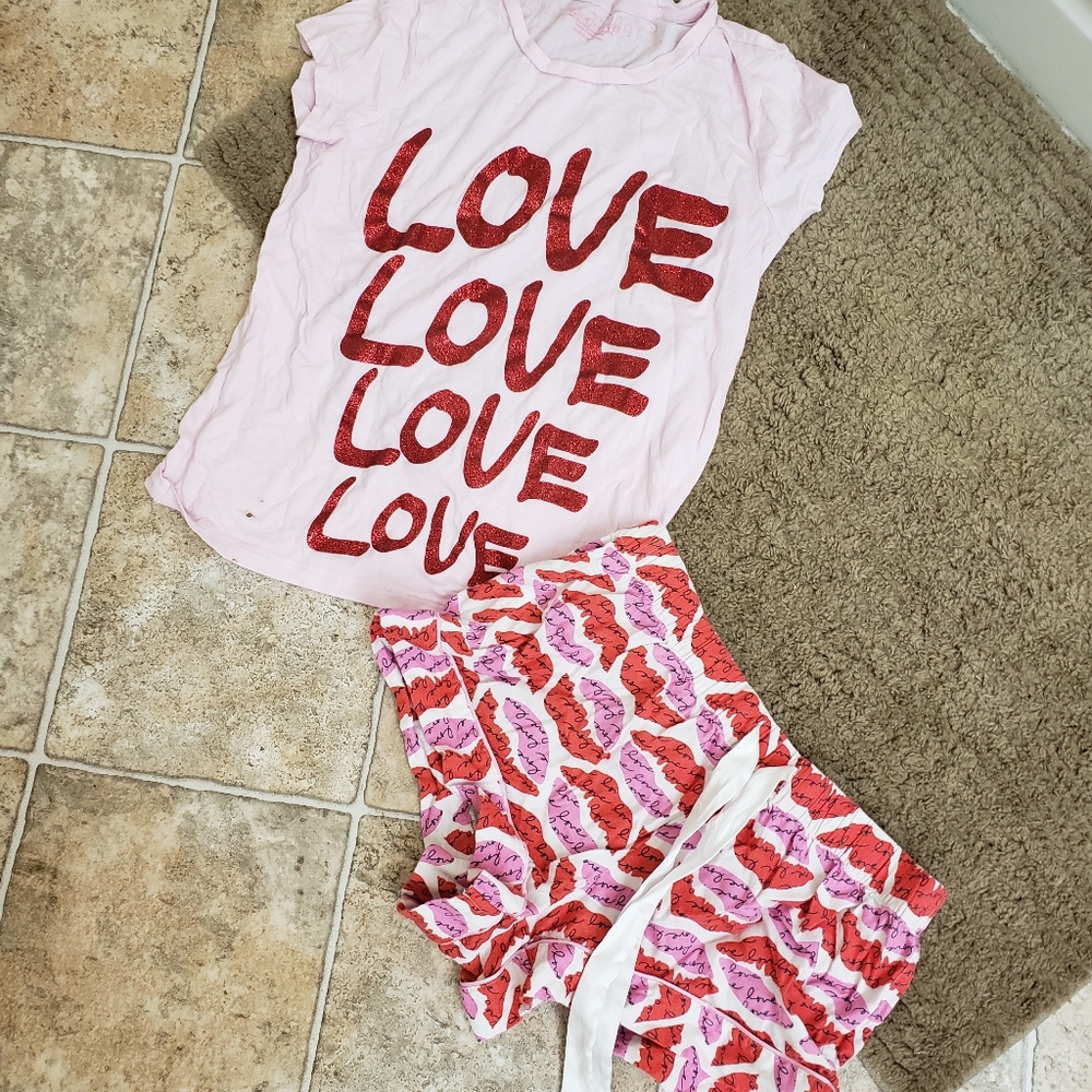 Victoria's secret xs tee and short set